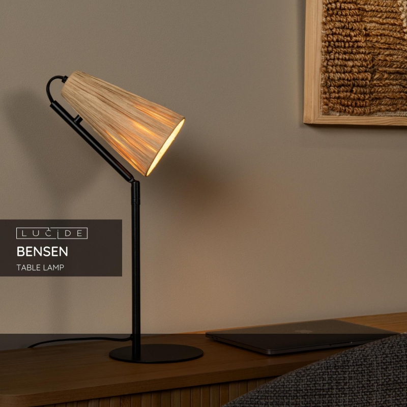 Lucide BENSEN - Stolná lampa - 1xE14 - Natural